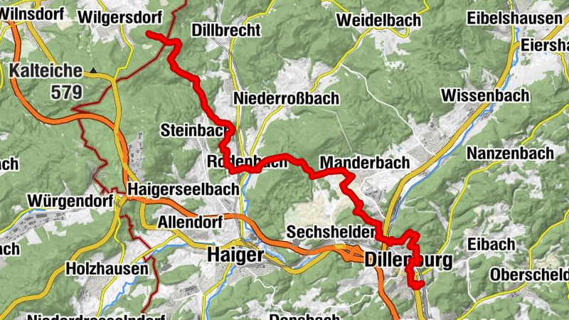 Rothaarsteig von Wilgersdorf nach Dillenburg