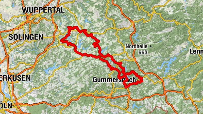 Bergische Rennrad-Tour 4 Talsperren und Bahntrassen
