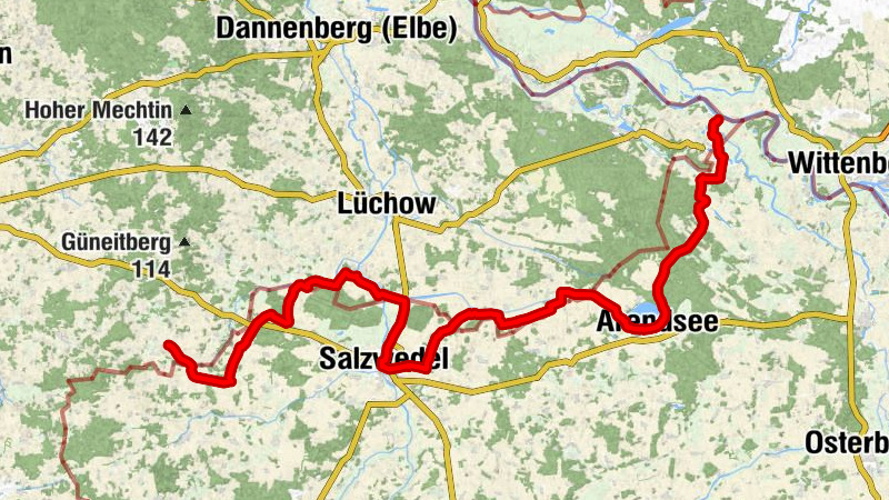 Vier-Länder-Grenzradweg im Abschnitt Sachsen-Anhalt