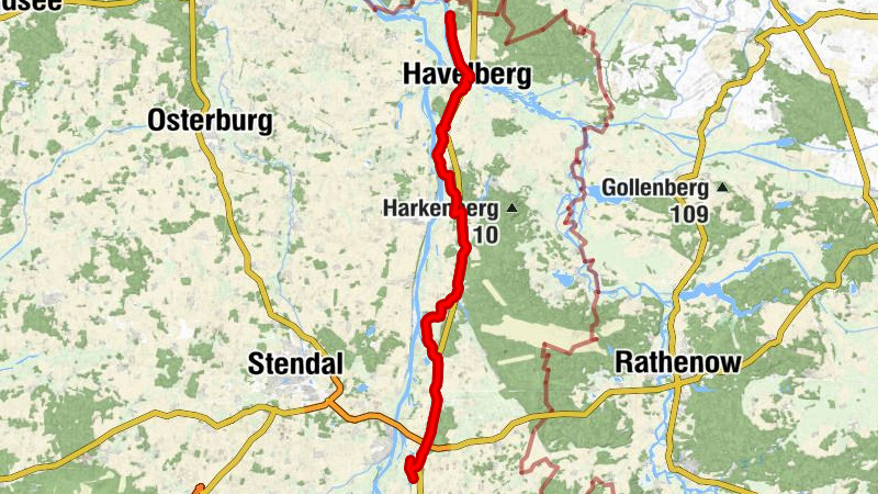 Elberadweg im Elb-Havel-Winkel