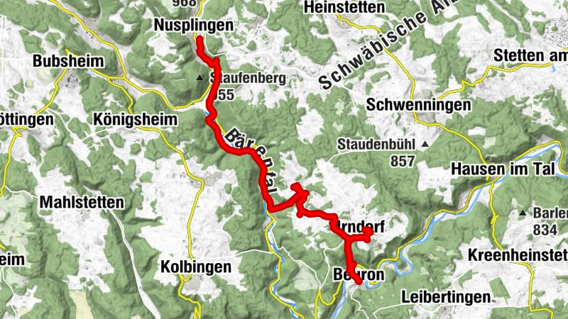 Beuroner Jakobusweg - Etappe 3 - von Nusplingen nach Beuron