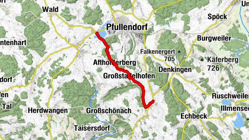 Wanderweg entlang der Europäischen Wasserscheide Rhein Donau Etappe: von Tautenbronn nach Straß
