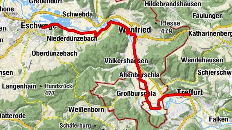 Werratal-Radweg - Abschnitt 3: Von Treffurt nach Eschwege