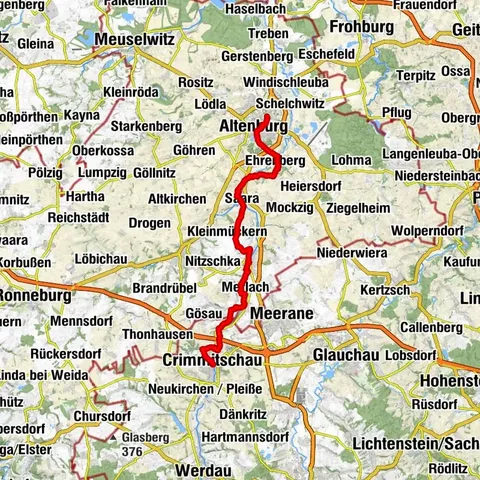 Lutherweg Sachsen von Crimmitschau nach Altenburg