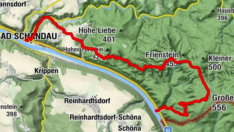 Auf dem E3 durch die Sächsiche Schweiz - Etappe 6: Von Bad Schandau nach Schmilka