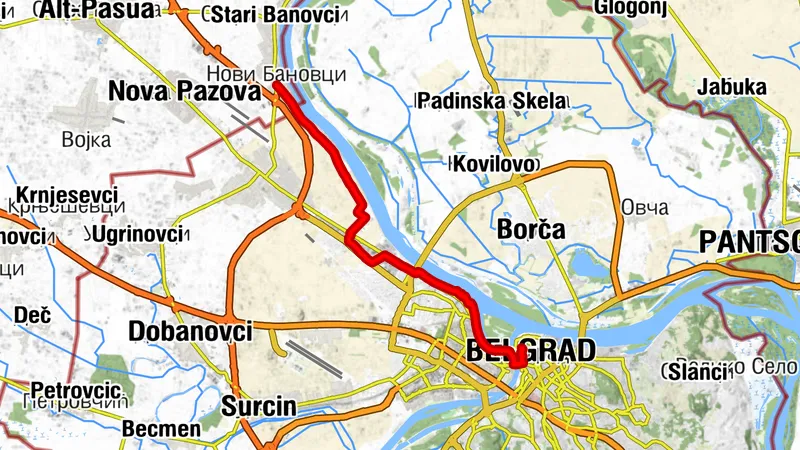 ST330 Novi Banovci - Belgrad