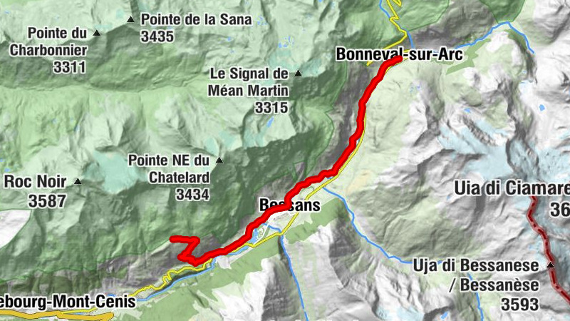 Tour pédestre de Méan Martin en 5 jours - Stage 1 - From Bonneval sur Arc to Refuge de Vallonbrun
