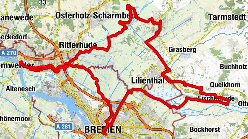 Radroute zum 150. Geburtstag von Paula Modersohn-Becker