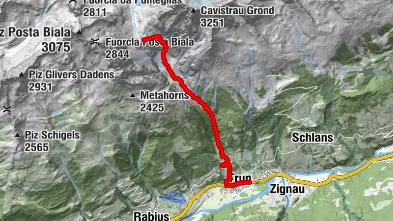 Senda Sursilvana Alpina - Etappe 1: Trun - Camona da Punteglias