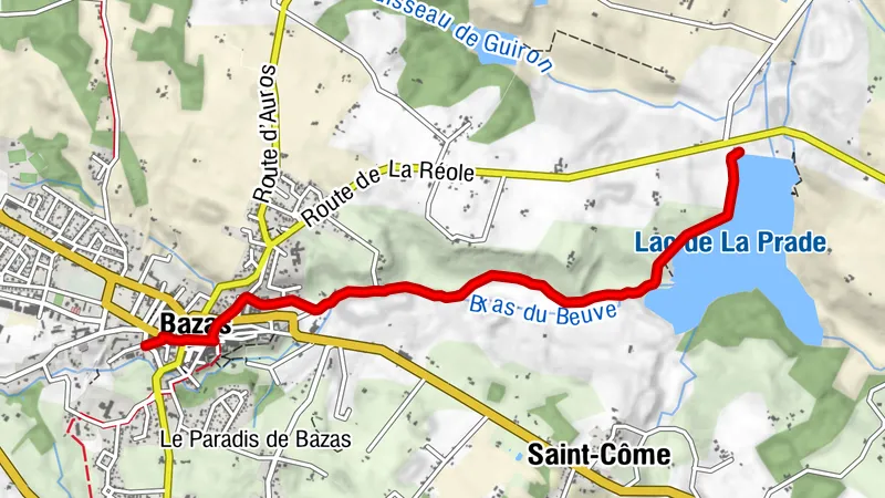 De Bazas au Lac de la Prade