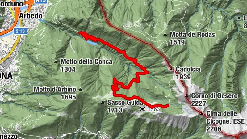 Arbedo – Gesero climb