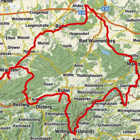 Willingen - Marsberg - Wewelsburg - Warstein - Brilon - Willingen
