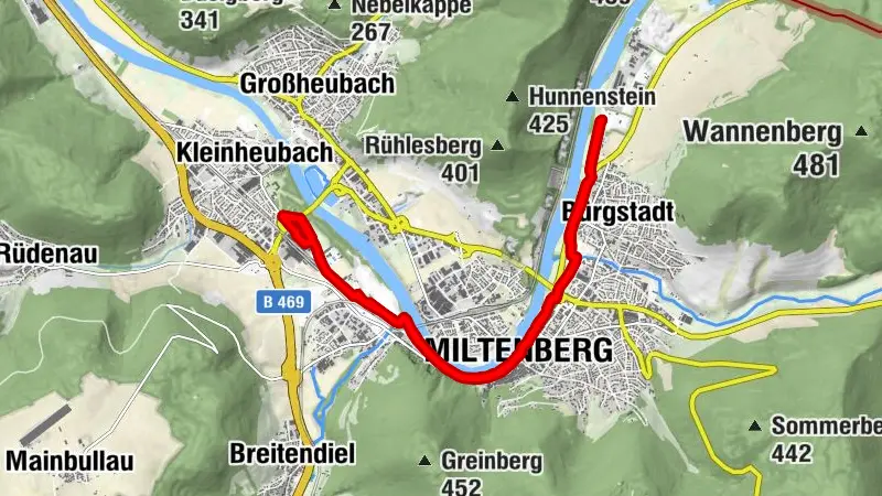 DREI AM MAIN-Laufstrecke