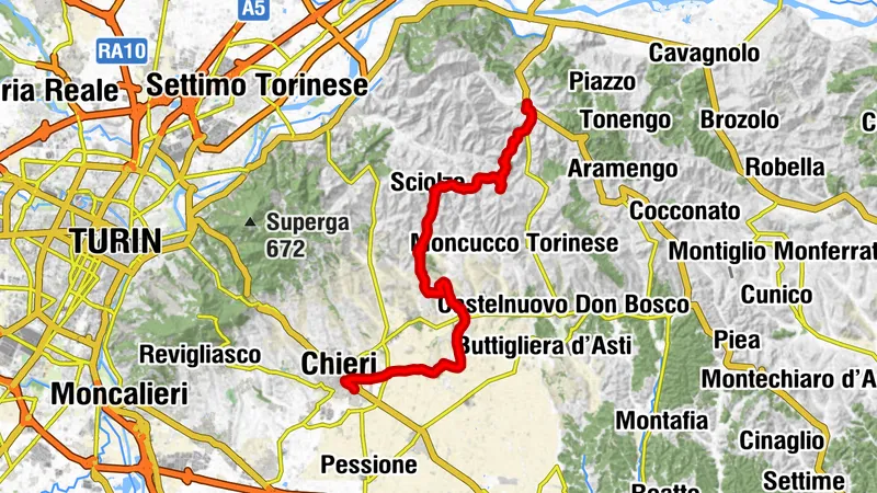 RING_CYCLOTURIST_TORINO_SOUTH - Day 5 - from Chieri to Casalborgone