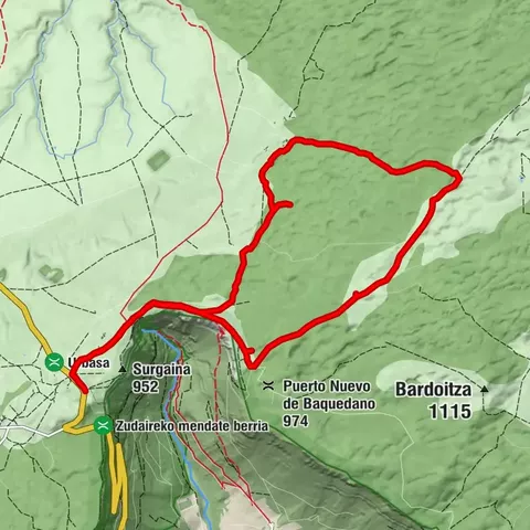 Urbasa gaina - Raso del Puerto Viejo de Baquedano / Portuzargaina arrasoa