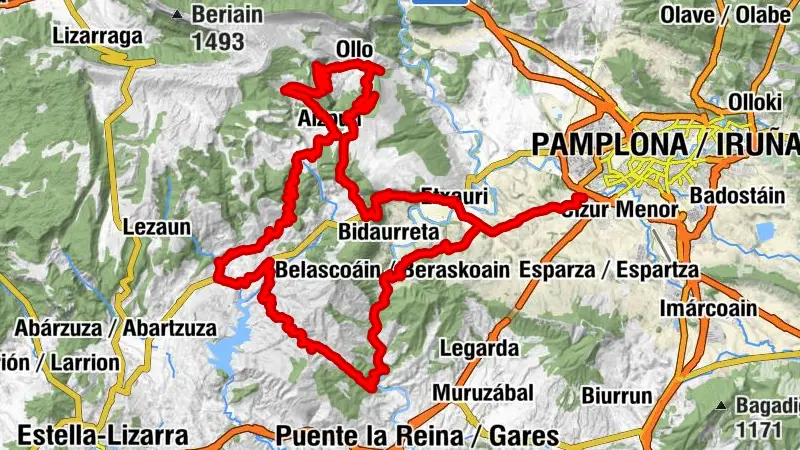 Zizur Mayor / Zizur Nagusia - Santa Eulalia - Etxauri gaina - Ermita de San Bartolome