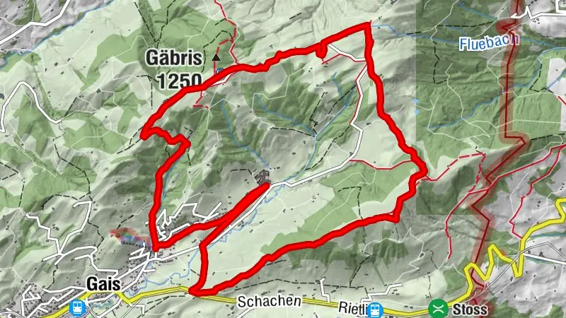 Runde Gais, Gäbris 1250m, Appenzell
