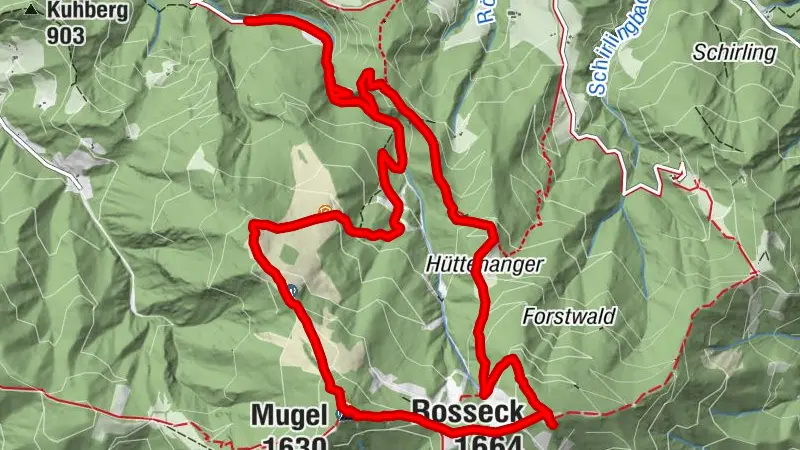 Über Rosseck auf die Mugel ab Niklasdorf