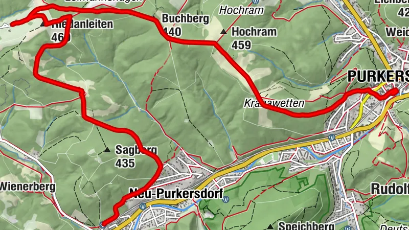 Unter Tullnerbach - Riedanleiten - Hochram - Purkersdorf