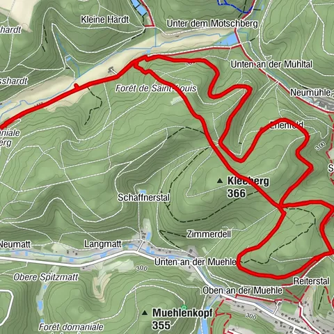 Pauluskappelle - en passant par le chemin des Herrgoettle