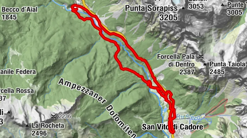 Pętla przez lasy San Vito di Cadore