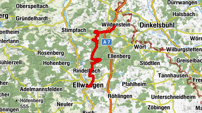 Kocher-Jagst-Trail: Jagststeig 4. Etappe - Wald und Wallfahrtskirche