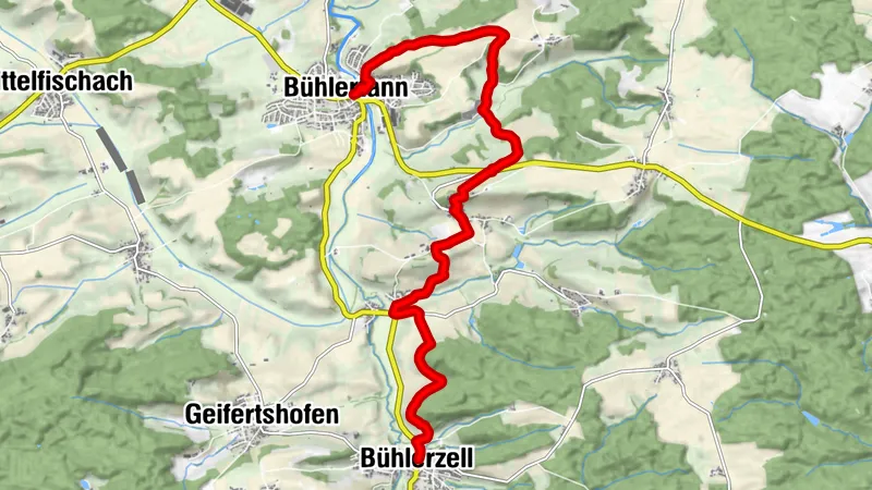 Bühlertalwanderweg 3. Etappe - von Bühlerzell nach Bühlertann