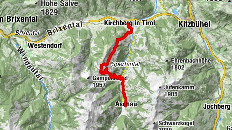 Etappe 7: Alpina Antica Trail | ET7: Kirchberg in Tirol - Aschau