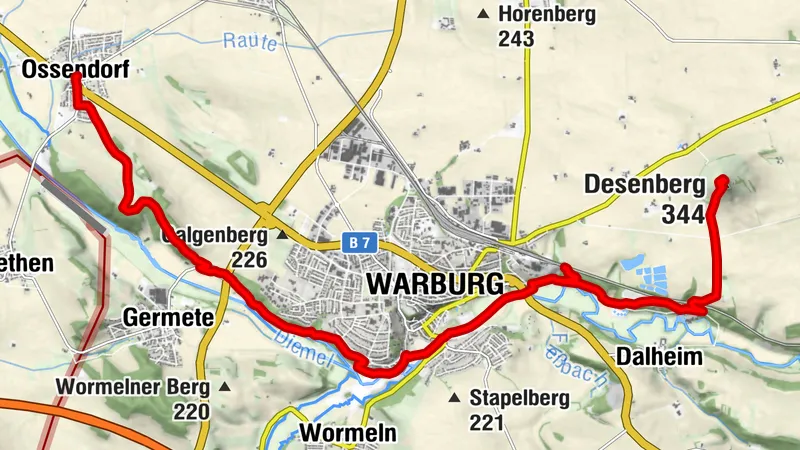 Ossendorf nach desenberg, Nordrhein-Westfalen/Deutschland