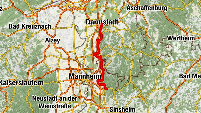 Der Bergstraßen Radweg - Klassisch