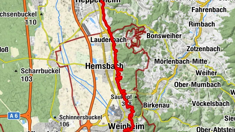 Bergsträßer Blütenweg - Etappe 3: von Heppenheim nach Weinheim