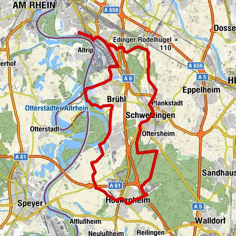 Rundtour Mannheim - Hockenheim - Schwetzingen