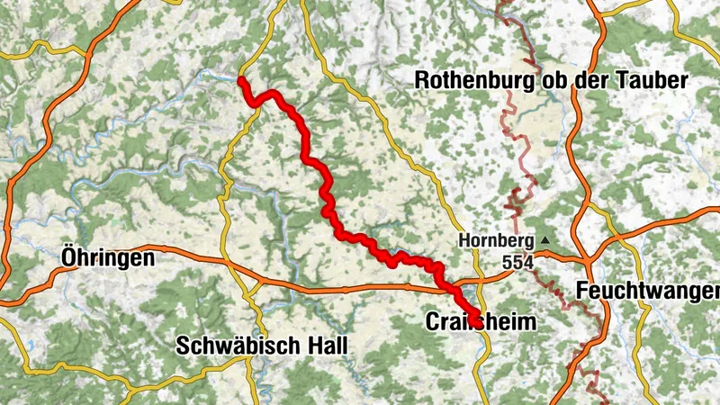 Etappe 5 - Kocher-Jagst-Radweg: Von Dörzbach bis Crailsheim – Durchs Hohenloher Jagsttal