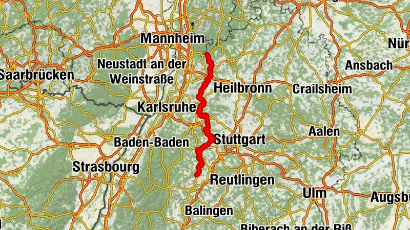 Hugenotten- und Waldenserpfad, Etappe Neckarsteinach-Nagold