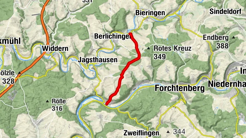 Querverbindung Q3 Forchtenberg-Sindringen - Kloster Schöntal