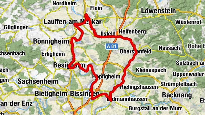 Von Talheim nach Marbach und zurück