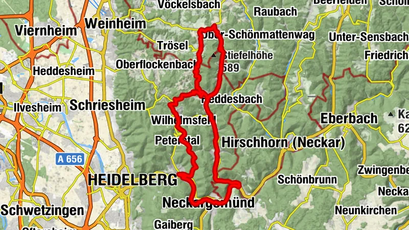 Die Konditionsrunde im Odenwald (Steinach- und Eiterbachtal)