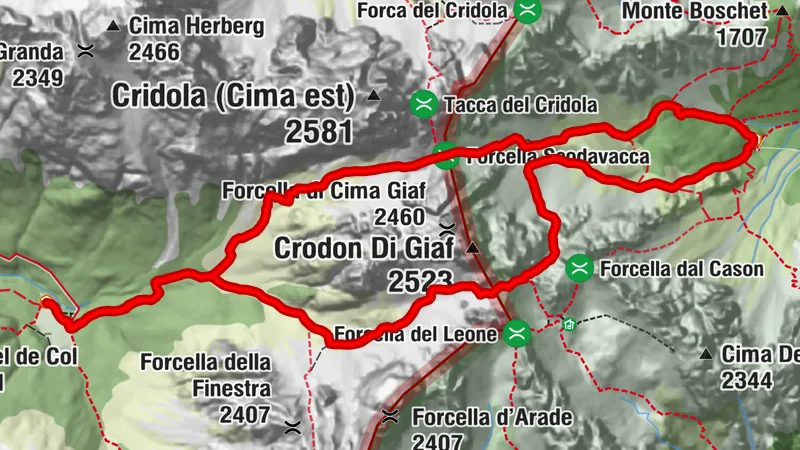 Anello Rifugio Padova - Rifugio Giaf