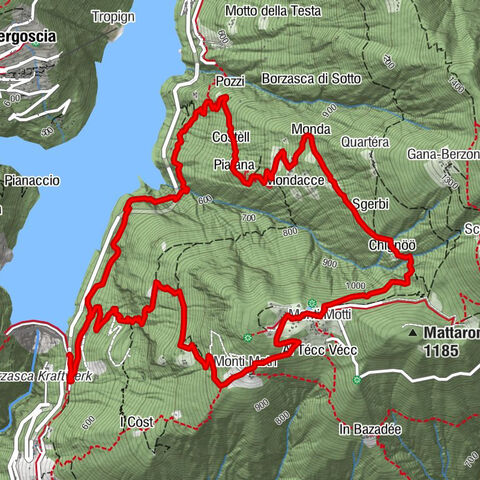 Verzasca Dam-Monti di Motti-Verzasca Dam