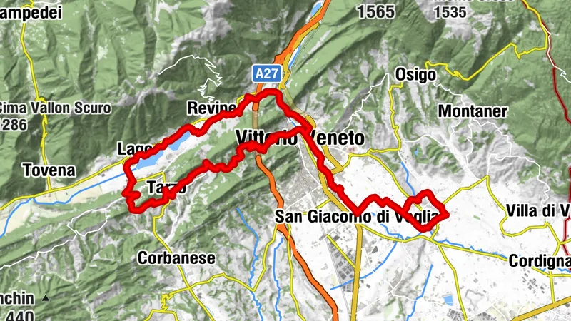 anello Vittorio Veneto - laghi di Revine