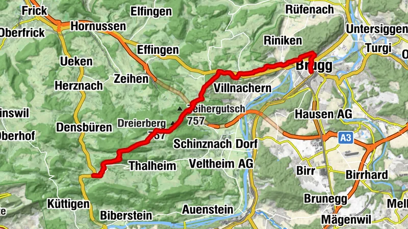 Jura-Höhenweg Etappe 2: Brugg -Staffelegg