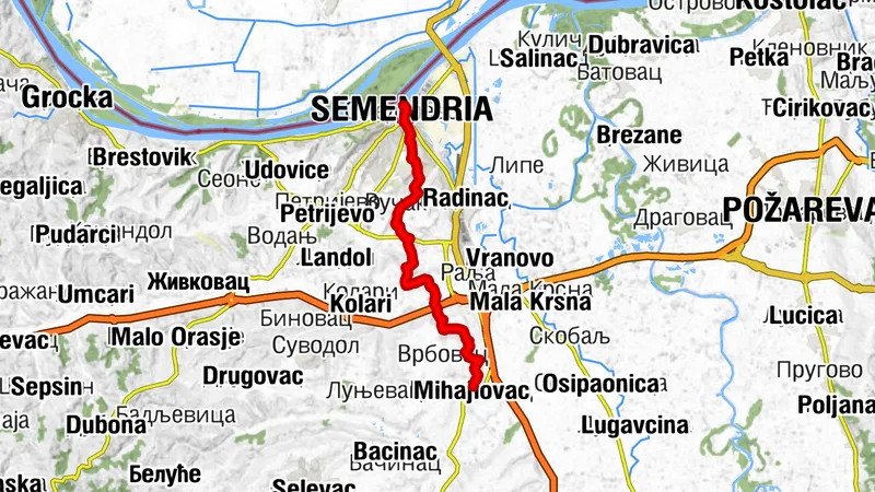 ST405 Smederevo - Mihajlovac