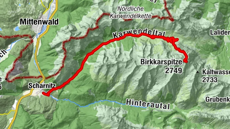 Scharnitz - Karwendeltal - Karwendelhaus - Birkkarspitze - Karwendelhaus - Scharnitz