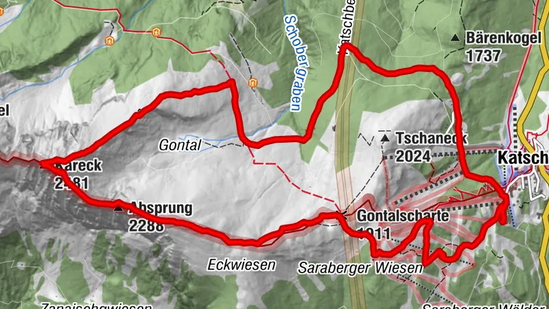Wanderung aufn Kareck (2481m) und zurück