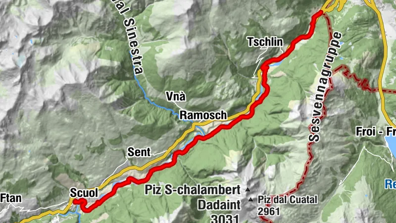Scuol – Pradella – Sur En – Strada – Martina