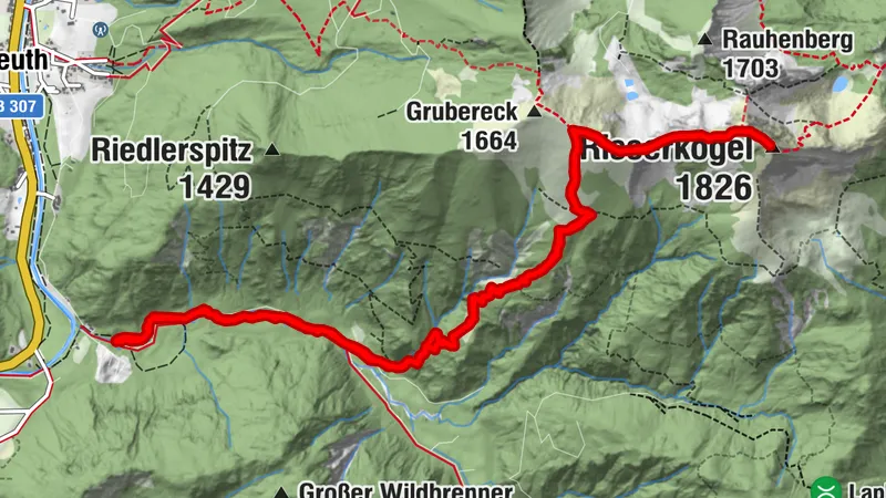 Risserkogel von Schwaiger Alm aus