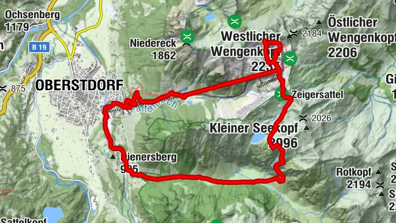 Nebelhorn über Gleitweg