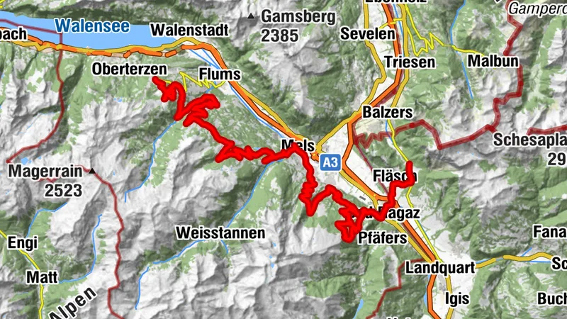 Heidiland Bike (SchweizMobil 25) - Etappentour