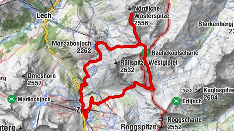 Zürs - Stuttg. Hütte - Wösterspitze - Rüfikopf