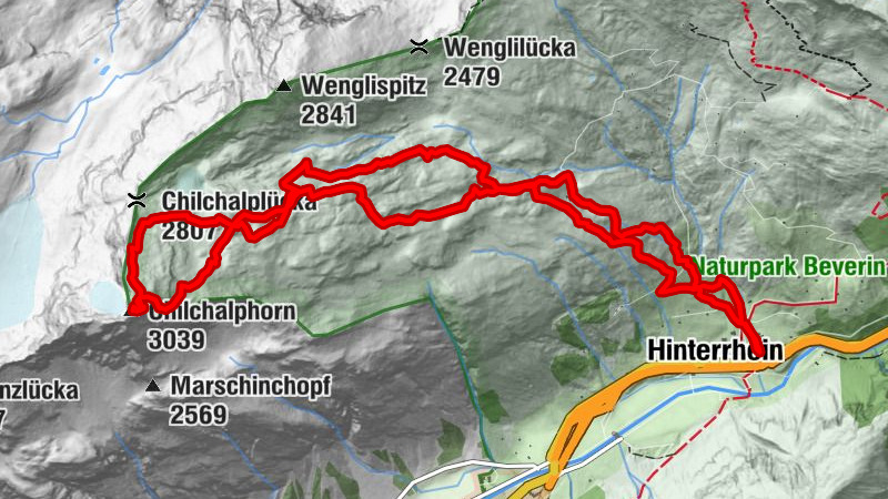 Chilchalphorn beim Hinterrhein, Schweiz